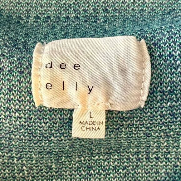 NWOT Dee Elly Mod Bold Green Versatile Mock Neck Mini Dress Women's Large - Picture 7 of 12